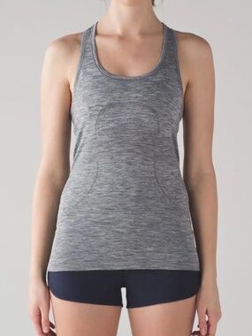 Lululemon Slate / White Swiftly Tech Racerback